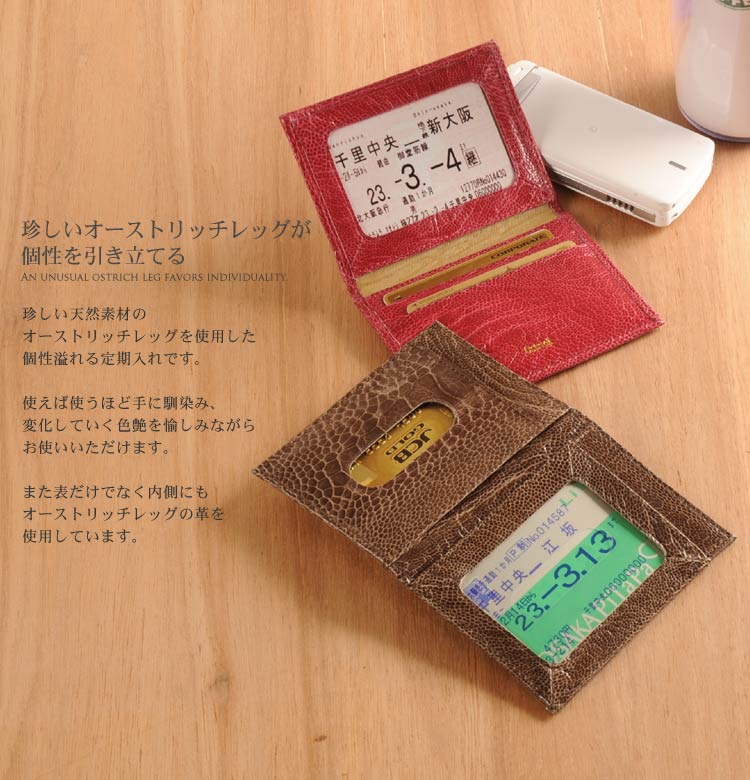 楽天市場】オーストリッチレッグ 定期入れ パスケース レディース女性