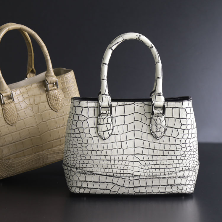楽天市場】クロコダイル ハンドバッグ レディース 日本製 2WAY