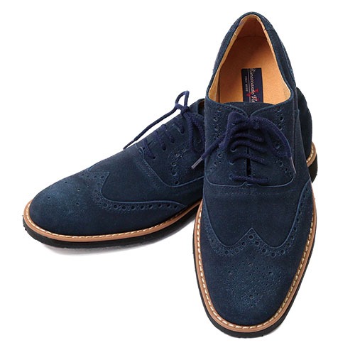 楽天市場】金谷製靴 カネカ 超撥水スエードカジュアルウイングチップ