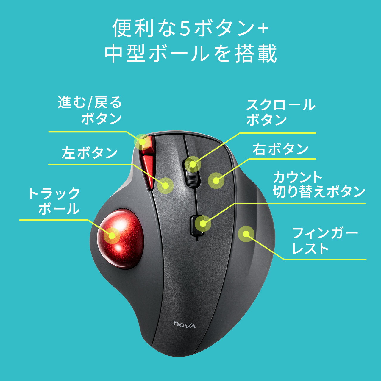 楽天市場】ワイヤレスマウス トラックボール 無線 静音 トラックボール