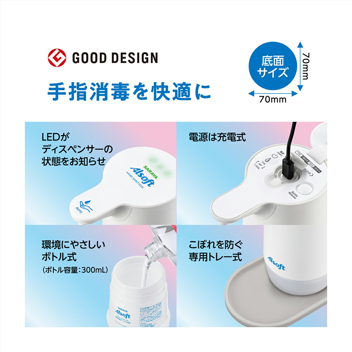 楽天市場】サラヤ アルソフト 手指消毒 ローション専用 オート