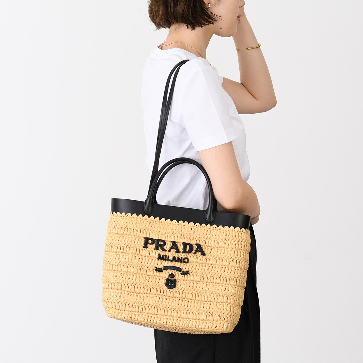 楽天市場】PRADA プラダ かごバッグ ハンドバッグ ショルダーバッグ