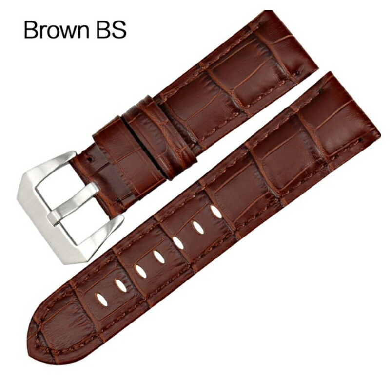 楽天市場】【パネライ対応 44mmケース用 型押しクロコ 交換ベルト 互換