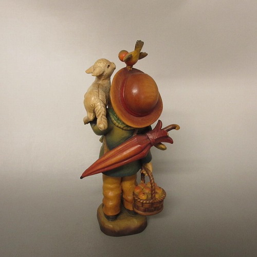 楽天市場】☆アンリ ANRI イタリア 木彫り人形 『子羊と少年 』 新入荷