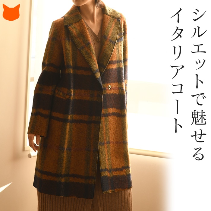 楽天市場】イタリア製 チェスターコート ダブル レディース コート