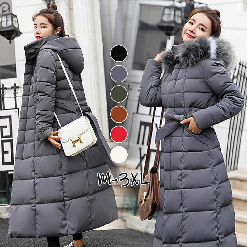 楽天市場】ダウンコート ロングコート フード付き ロング コート