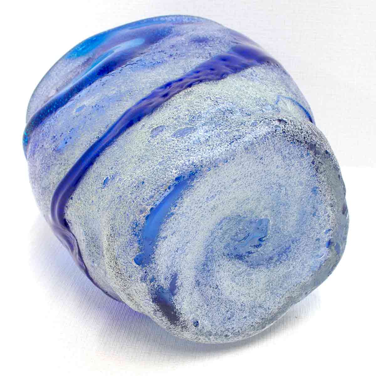 楽天市場】稲嶺盛吉(宙吹きガラス工房虹) 琉球ガラス 花入れ 白泡二色