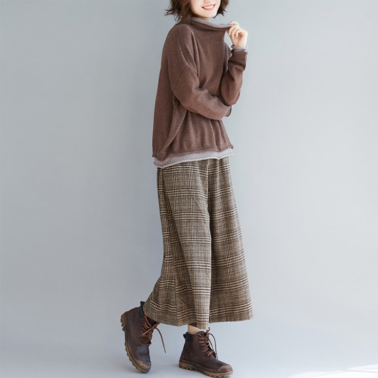 楽天市場】【毎日当日発送】 大きいサイズ ブラウン グレンチェック