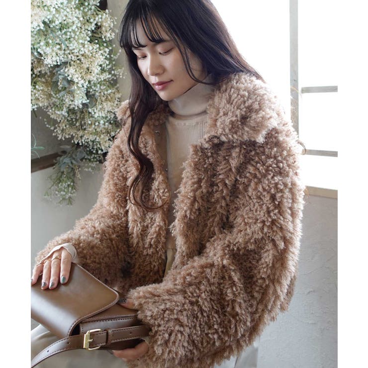 楽天市場】CORNERS プードルボア2wayカラーショートジャケット ファー