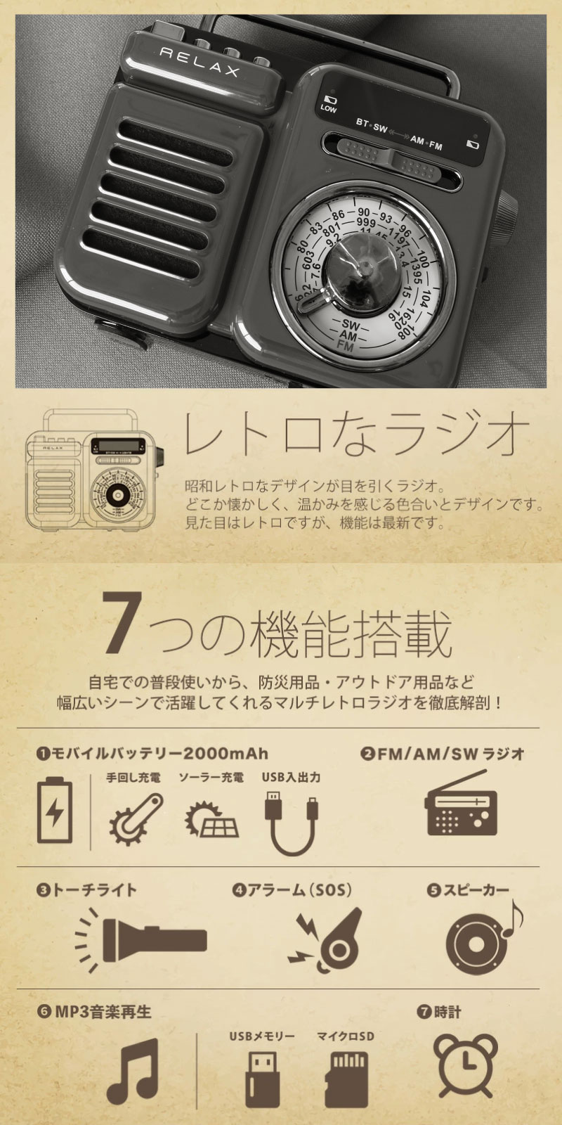 Classic レトロラジオ(アメ車風) ※よかばいさん専用 Classic レトロ