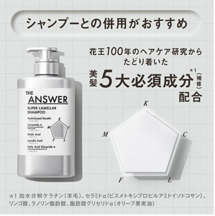 THE ANSWER スーパーラメラシャンプー ポンプ 400ml 5個セット THE