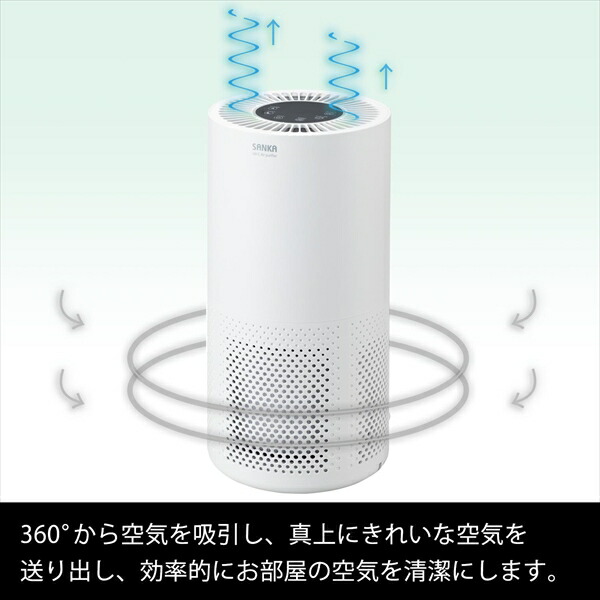 楽天市場】サンカ 空気清浄機 脱臭 除菌 ホコリ 花粉 集じん 3段風量