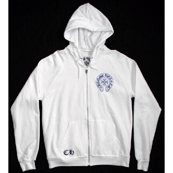 楽天市場】クロムハーツ スウェットパーカー ジップ ホースシュー 白