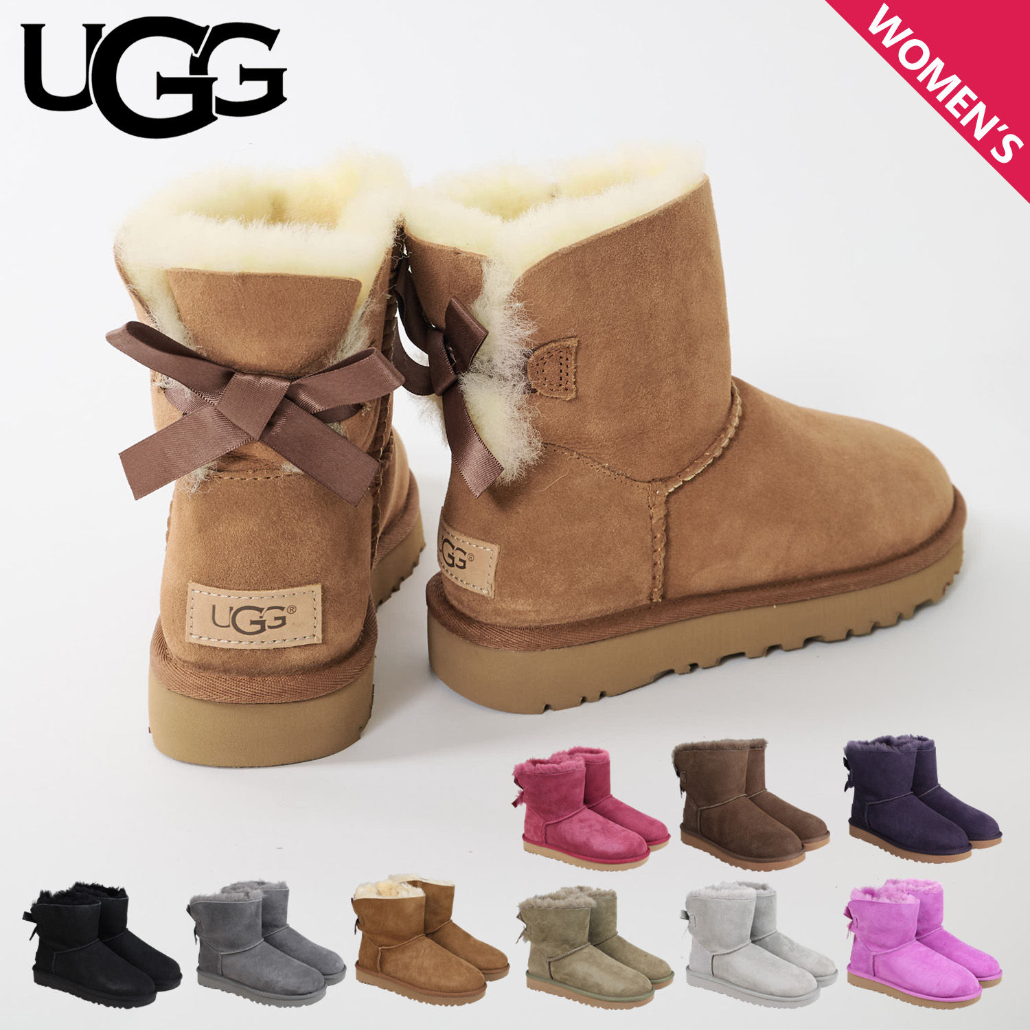 楽天市場】UGG アグ ムートンブーツ ミニ ベイリー ボウ 2 MINI BAILEY