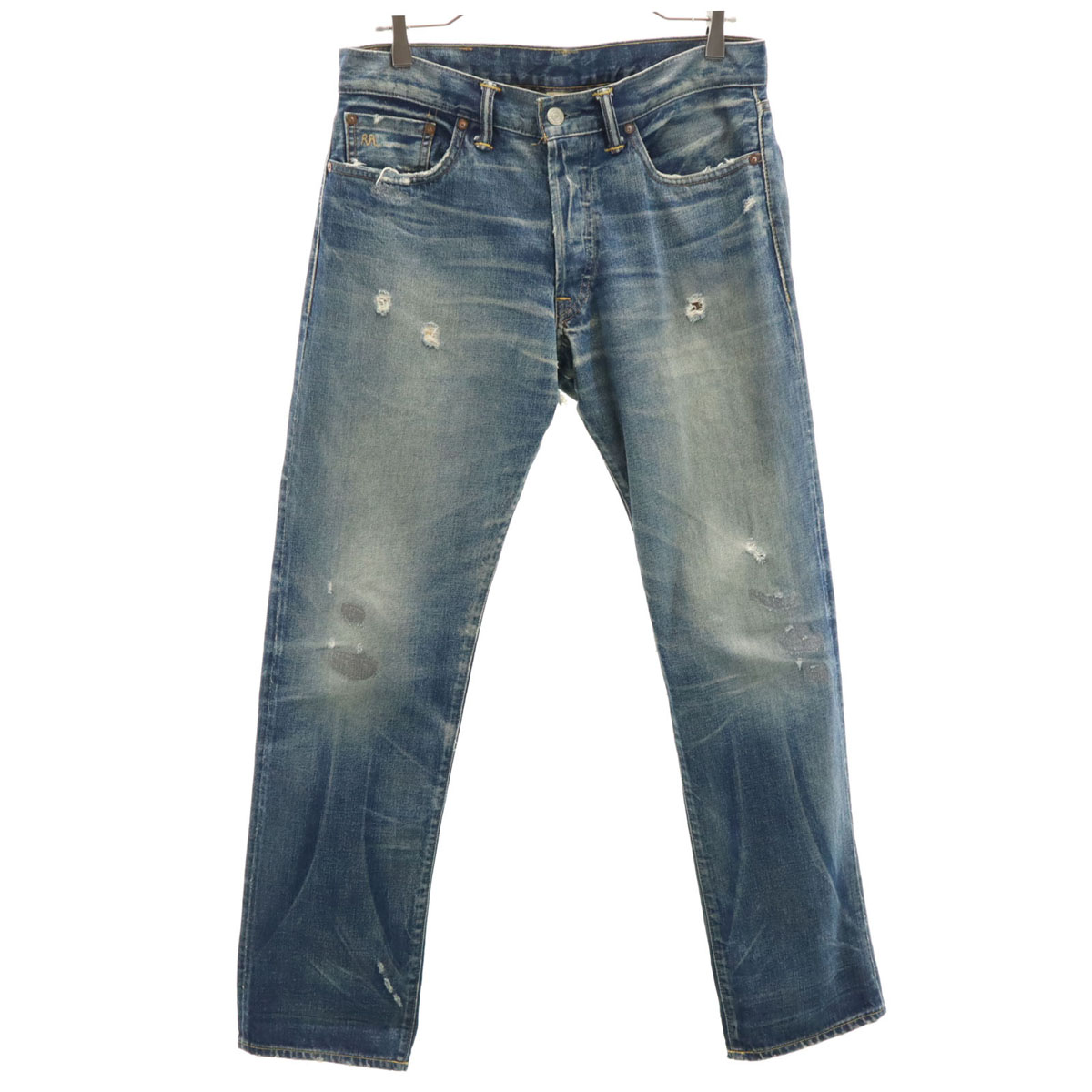 楽天市場】古着 ダブルアールエル RRL USA製 ダメージ加工 デニム