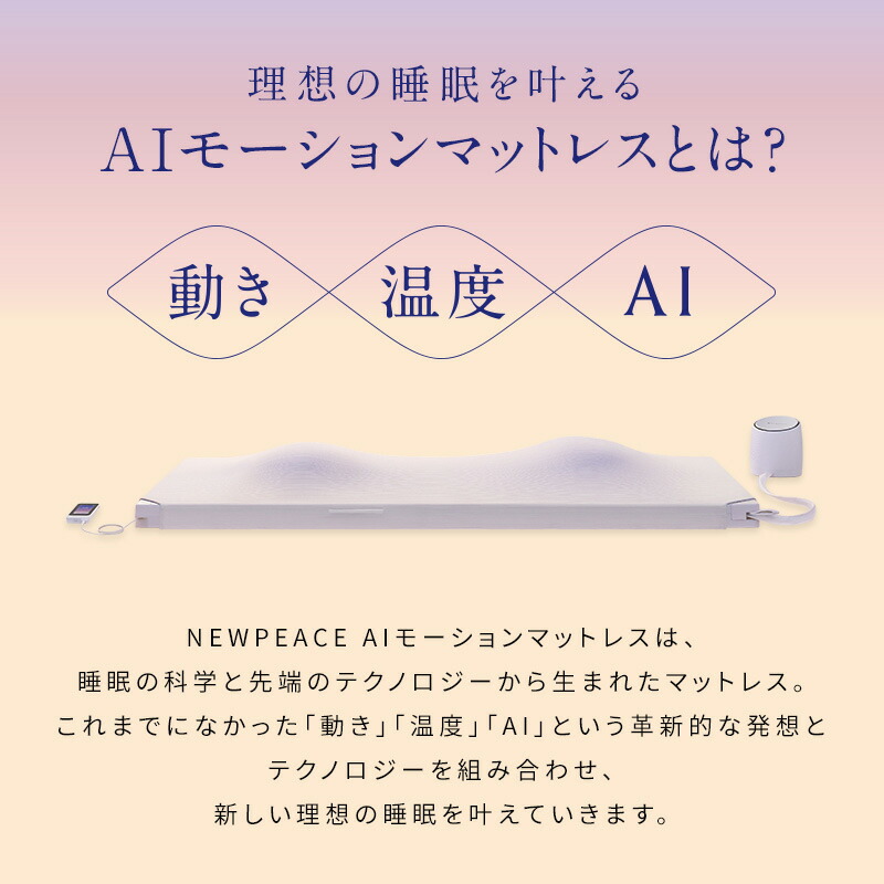 楽天市場】NEWPEACE AIモーションマットレス シングルセット