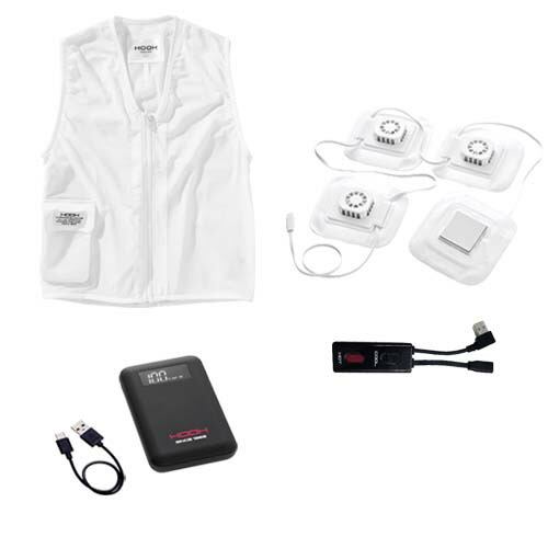 楽天市場】ペルチェベストセット PV111 ホワイト 村上被服 HOOH 快適