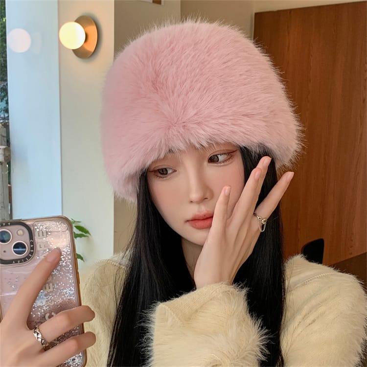 楽天市場】帽子 レディース ファー帽子 韓国 6色 白 黒 灰 ベージュ