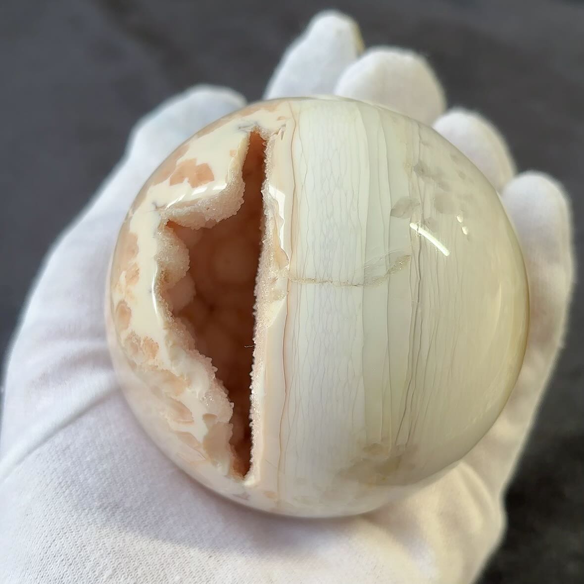 楽天市場】天然石 レア! 希少 ピンク ジオード アゲート メノウ