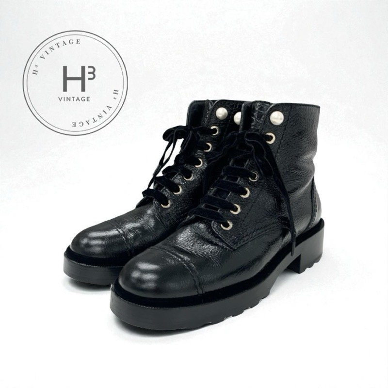 楽天市場】シャネル ブーツ レースアップの通販