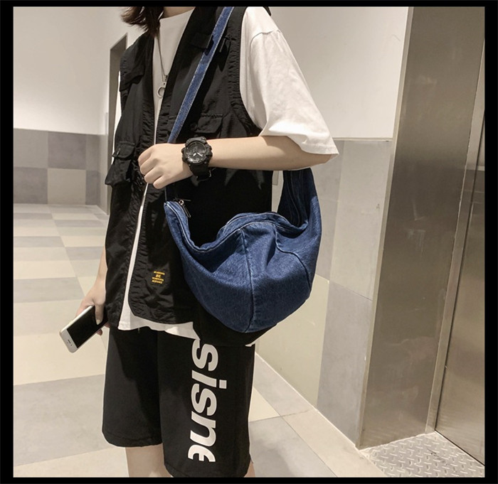 楽天市場】ボディバッグ レディース メンズ 大きめ デニムバッグ 男女