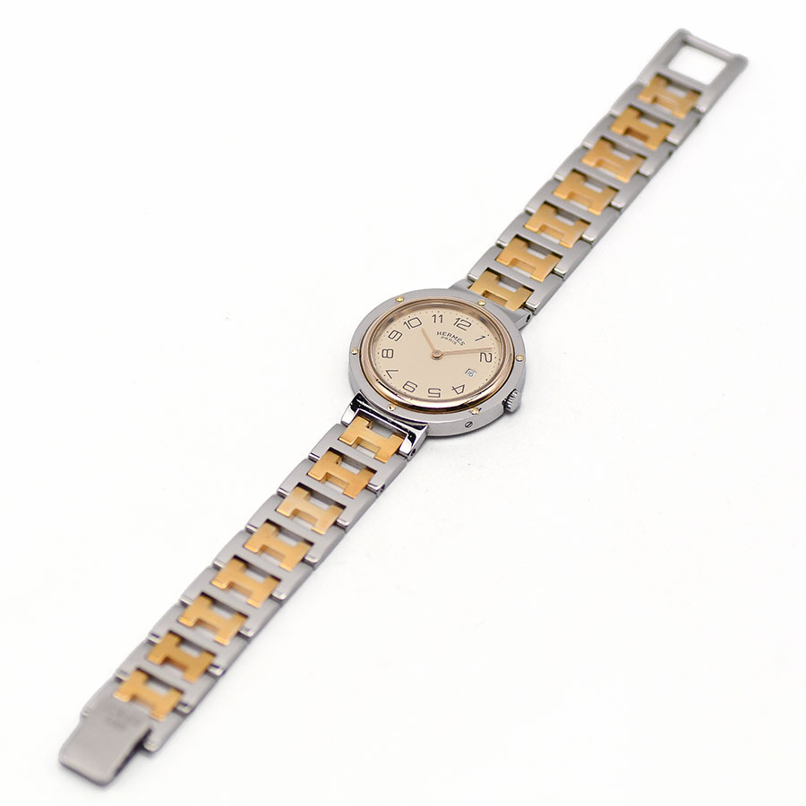 楽天市場】エルメス HERMES クリッパー コンビ 30MM クォーツ SS/GP