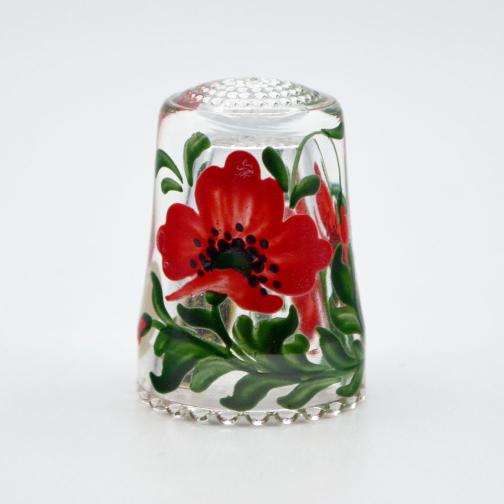 楽天市場】ドイツ製 ガラス シンブル 花柄 ハンドペイント ULLMANN