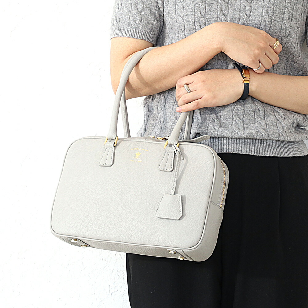 楽天市場】A.D.M.J. 牛革 ボストンバッグ トート ハンドバッグ 28cm