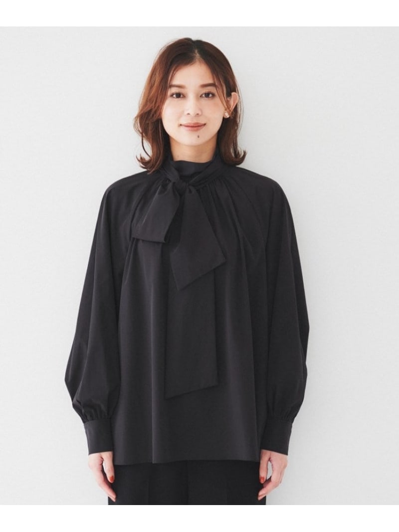 楽天市場】【SALE／40%OFF】【通勤】ボウタイ付スタンドネック