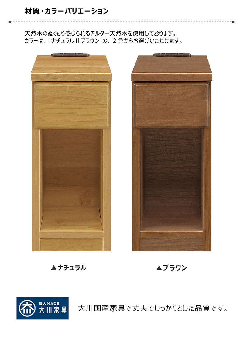 楽天市場】ナイトテーブル サイドテーブル 収納 スリム 幅20cm