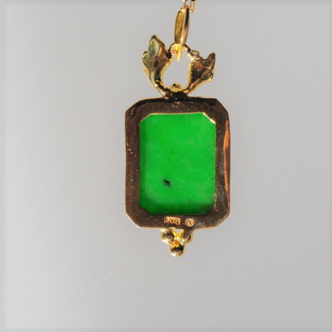 楽天市場】K18 翡翠 ペンダントトップ ネックレス 天然無処理ヒスイ