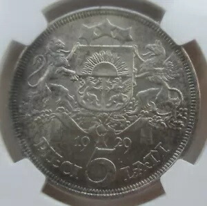 楽天市場】NGC MS63 ラトビア 1929 銀貨 5 ラティ : WORLD RESOURCE
