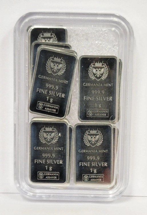 楽天市場】ゲルマニアミントシルバーマルチバー 15 x 1 g 銀貨 .9999