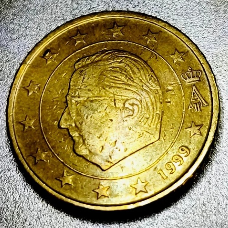 楽天市場】1999年ベルギー50セントユーロ硬貨 - 造幣局エラー