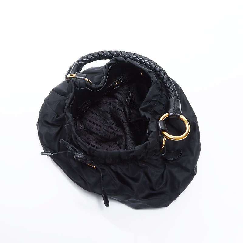 楽天市場】プラダ PRADA ロゴ ナイロン ショルダーバッグ ブラック