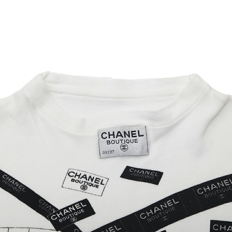 楽天市場】シャネル CHANEL ロゴテープ プリント 長袖Tシャツ