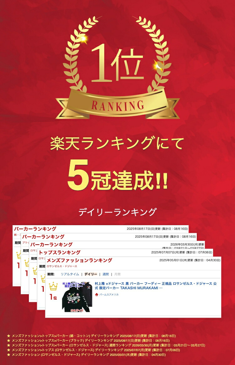 楽天市場】【ポイント2倍ワンダフルデー】村上隆 ×ドジャース 黒