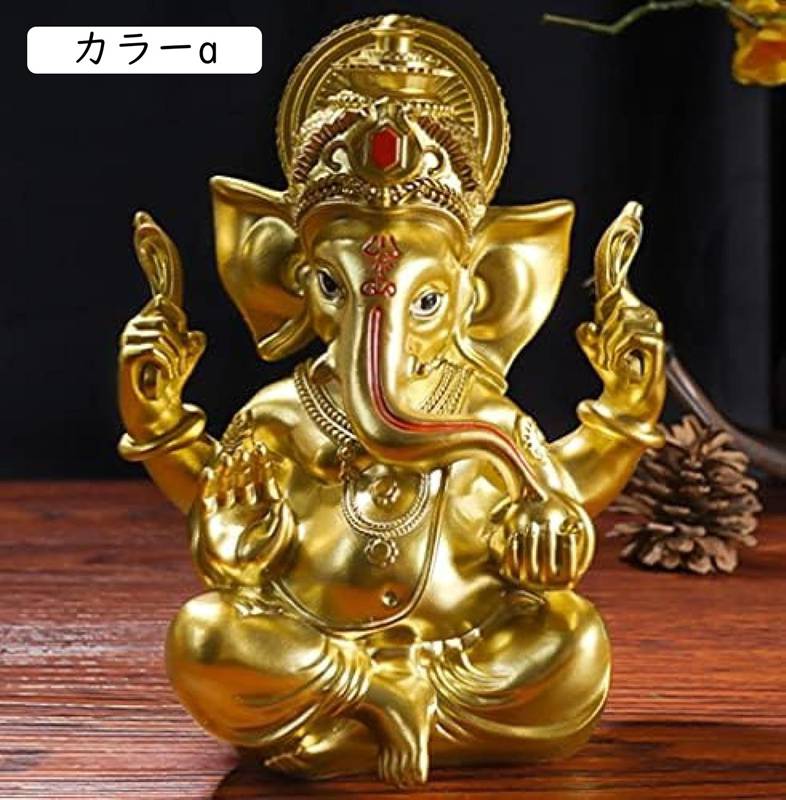 楽天市場】ガネーシャ置物風水インドの神様象オブジェガネーシャ像開運