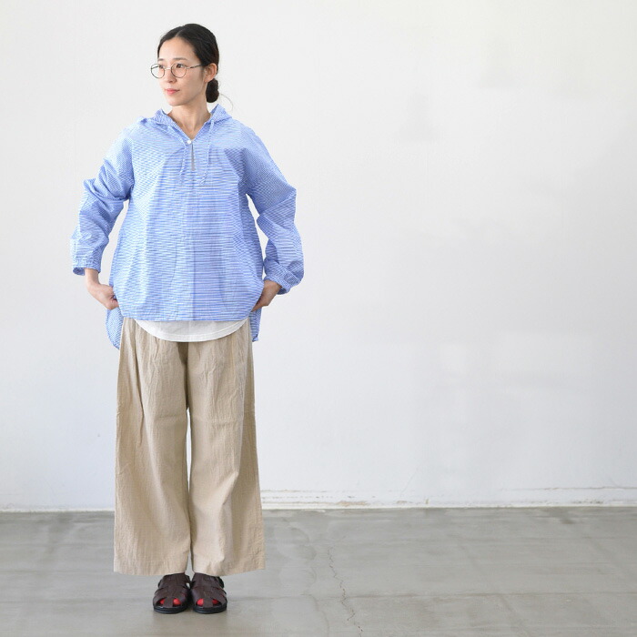 楽天市場】prit プリット エアリーコットン フードプルオーバーシャツ