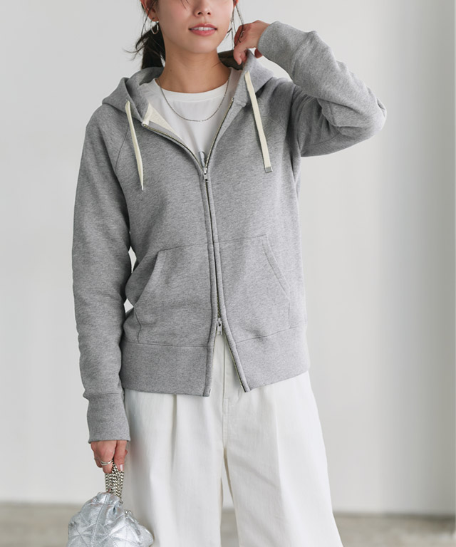 楽天市場】綿100％Wジップフード付きスウェットパーカー ☆ スウェット