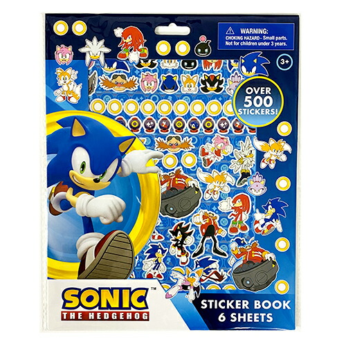 楽天市場】ソニック ステッカー ブック OVER500 6シート 18112 シール