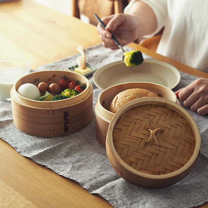 楽天市場】かごや 杉 中華せいろ 15cm 2段 ステンレス鍋付セット