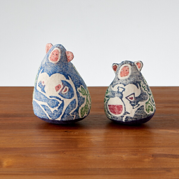 楽天市場】□真工藝 木版手染めぬいぐるみ 干支シリーズ・親子セット