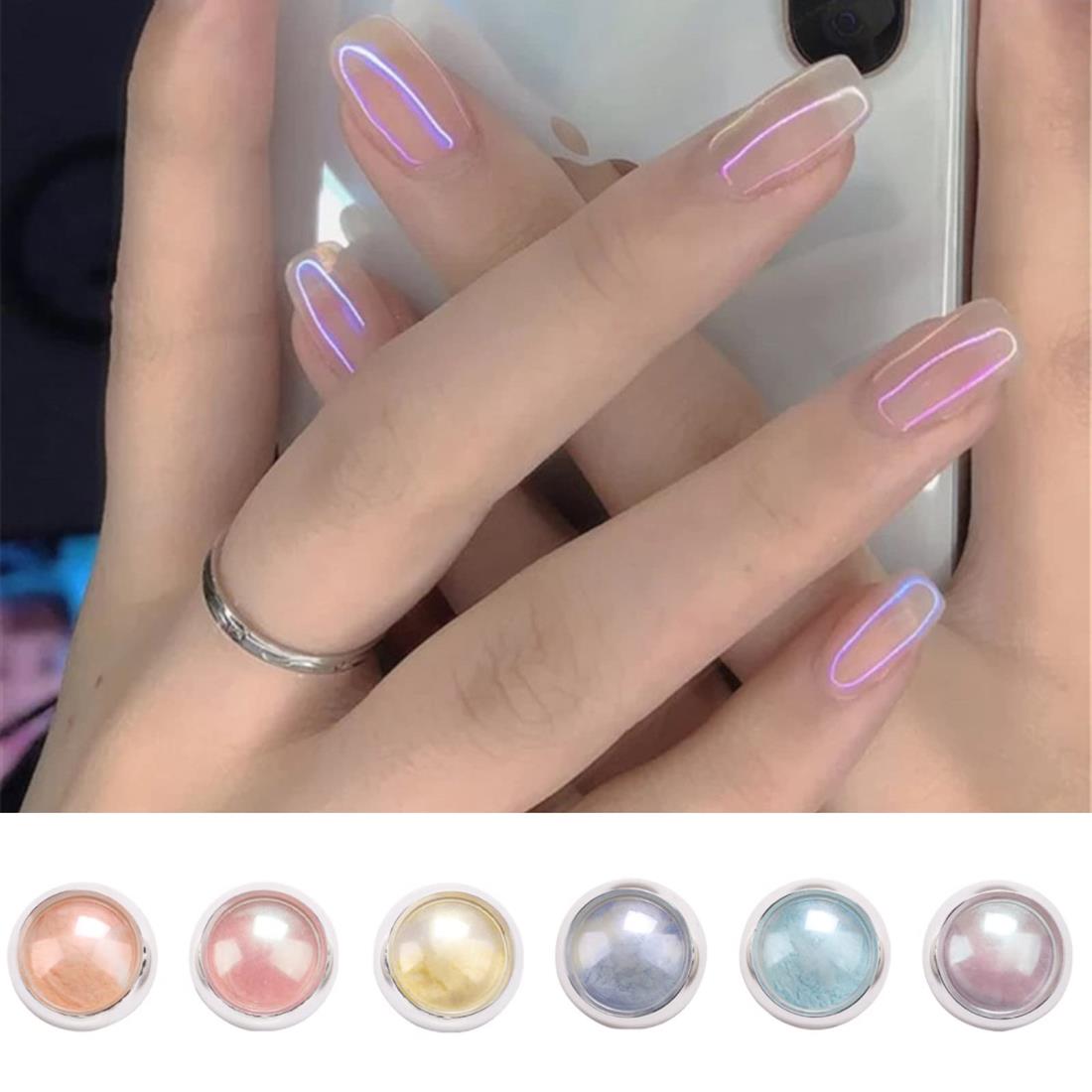 楽天市場】オーロラパウダー 6色セット ミラーパウダー ネイルパウダー