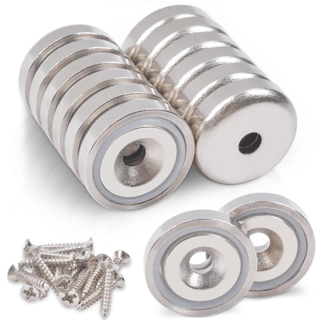 楽天市場】MAGXCENE 14個セット 超強力マグネット 直径20mm 穴・ネジ