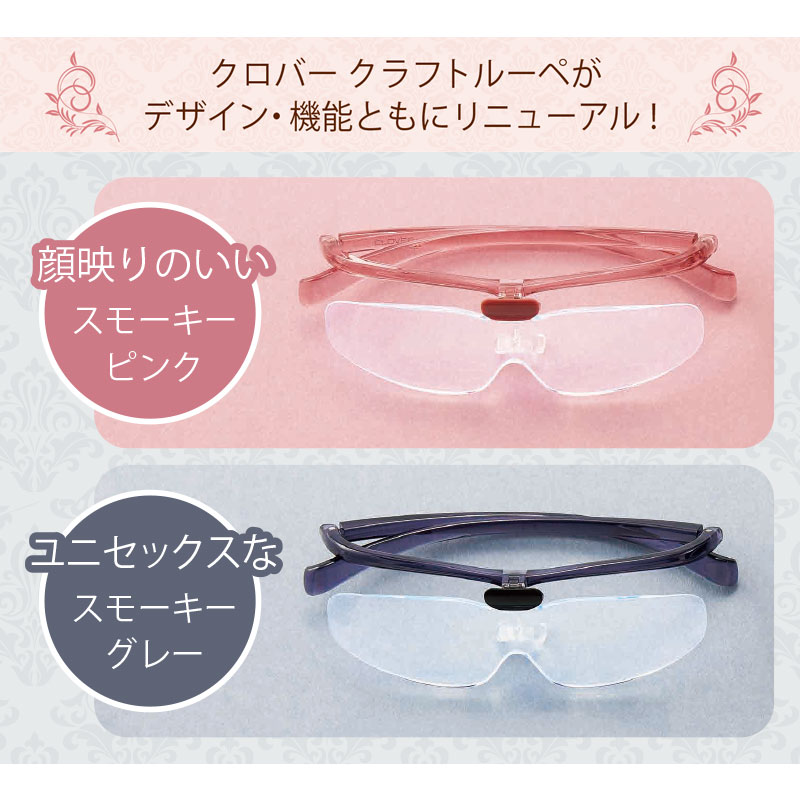 楽天市場】クロバー クラフトルーペ [ 1.6倍＆2.0倍 ] メガネタイプの