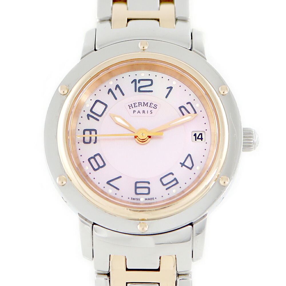 楽天市場】電池交換済 HERMES エルメス クリッパー CP1.221 ピンク