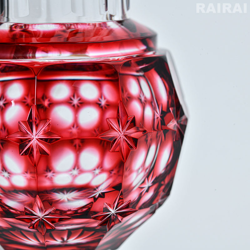 楽天市場】薩摩切子 花入れ 小 金赤 黄 藍 緑 創作 島津薩摩切子 薩摩