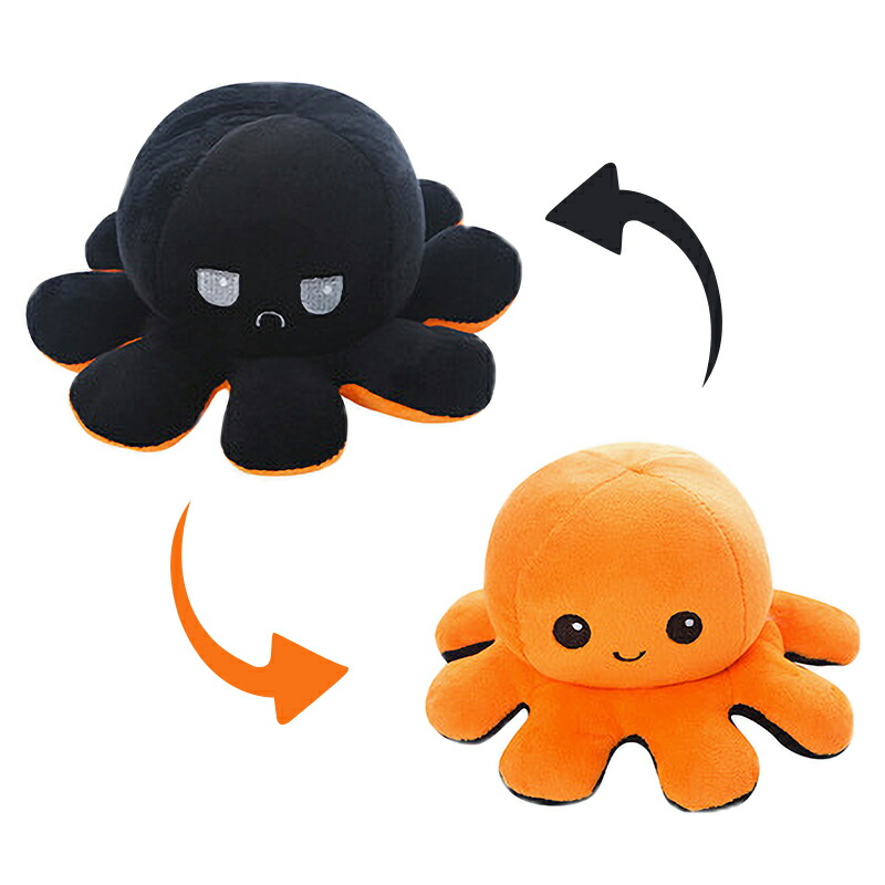 楽天市場】ぬいぐるみ タコ 20cm 両面 裏返し 全7種 reversible