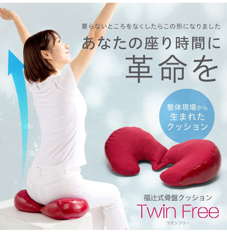 楽天市場】福辻式骨盤クッション ツインフリー 腰痛対策 骨盤